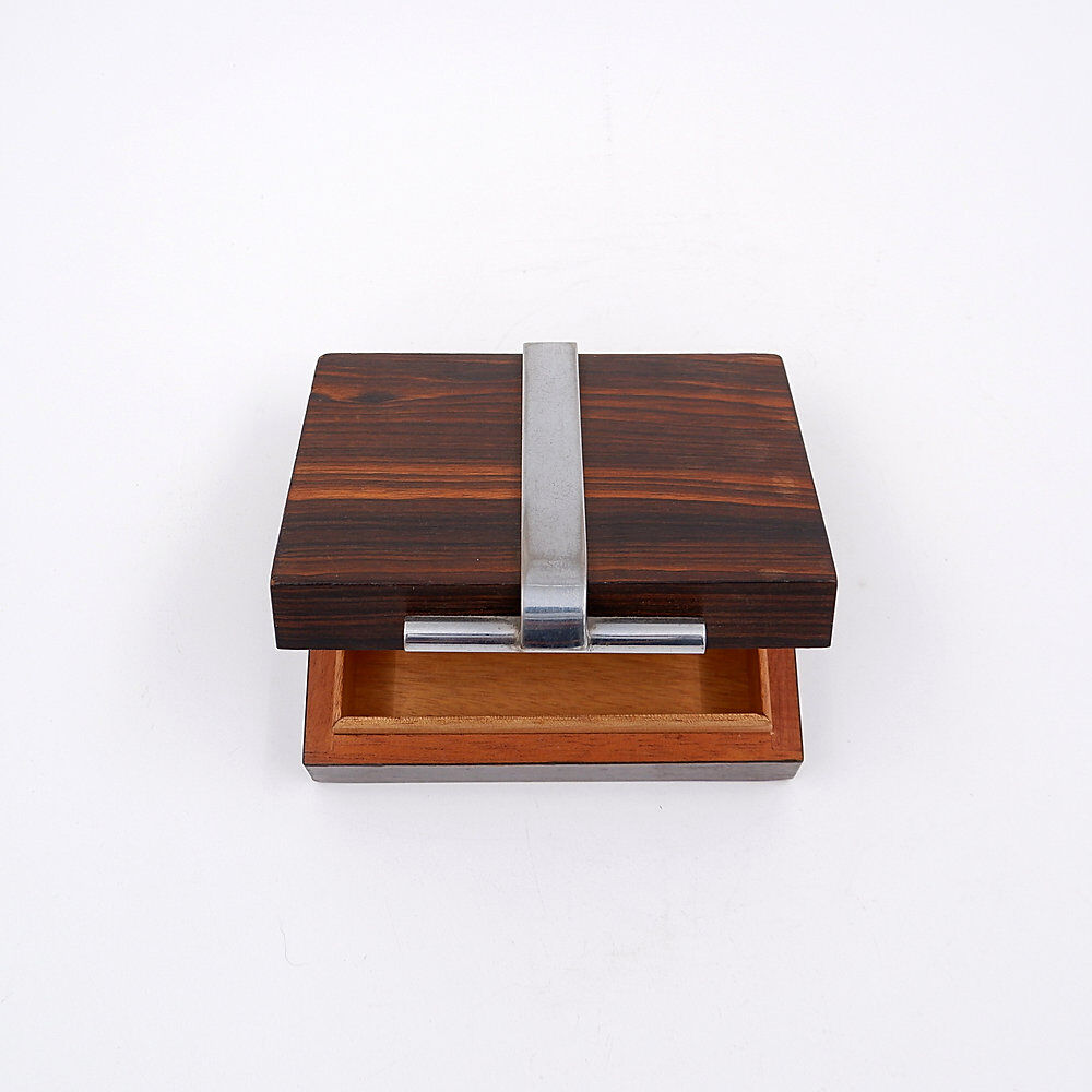 Art Deco box in wood and metal attributed to the DESNY House - 1930s