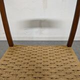 Pair of Danish chairs in teak and rope from the 60s/70s