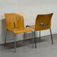 Ensemble de 4 chaises empilables vintage — Contreplaqué moulé et chrome, 199