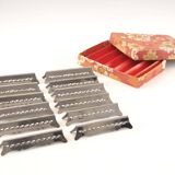 12 chrome metal knife holders