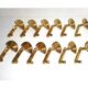 1 out of 10 pcs. Postmodern italian designer sottsass brass wall coat hooks