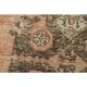 1970s Vintage Turkish Oushak Handmade Wool Cotton Orange Runner Rug 83x358