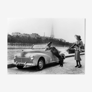 Photography, "Peugeot 203 convertible", Paris, 1953 13 x 18 cm