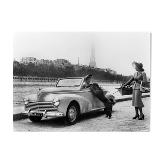 Photographie, "Peugeot 203 cabriolet", Paris, 1953