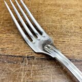 6 Ercuis Filet Chinon table forks in silver metal