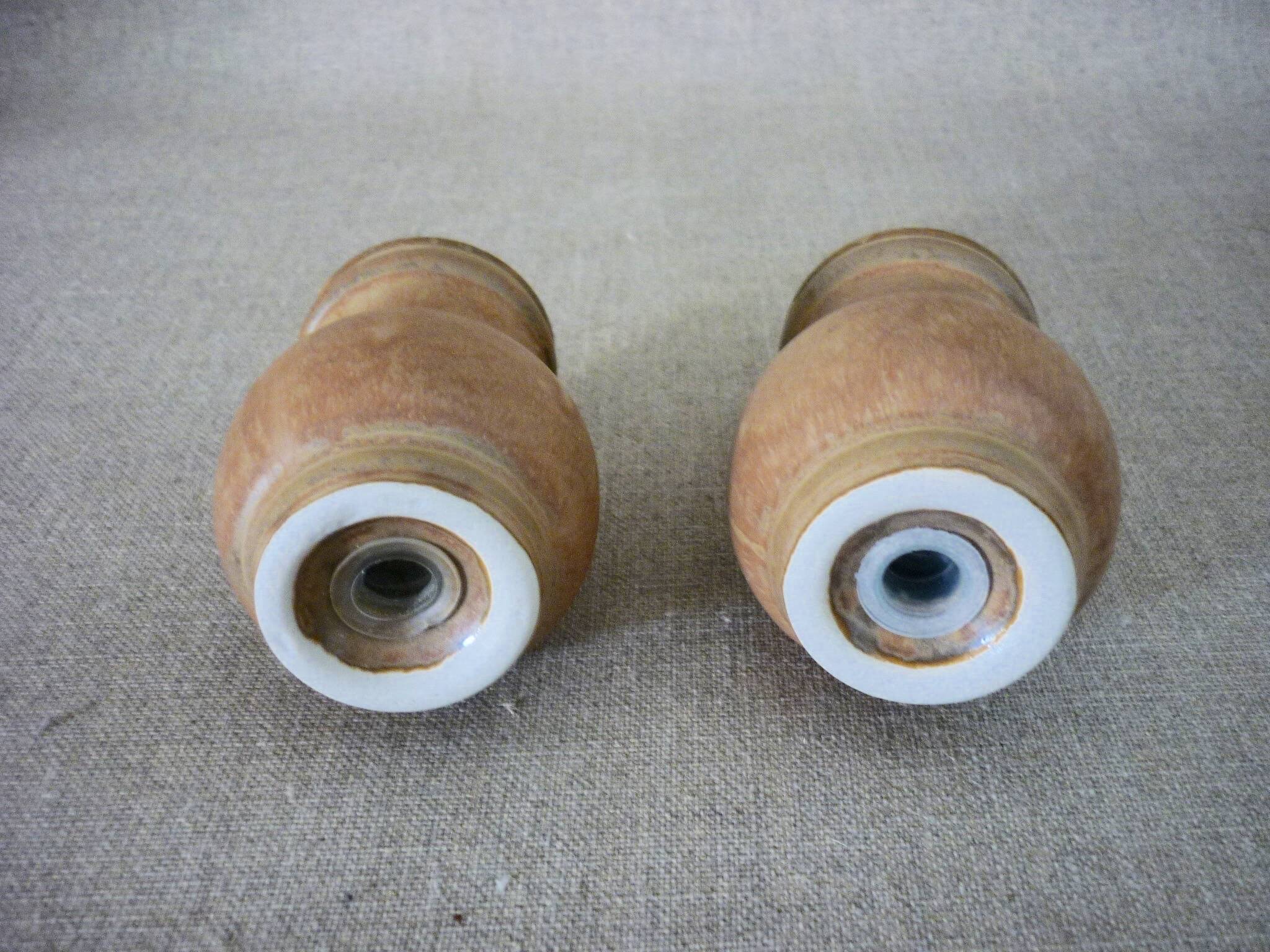 Stoneware salt and pepper shakers