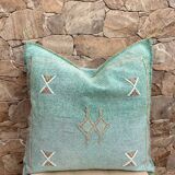 Silk cactus cushion cover: Handwoven Moroccan Sabra cushion.