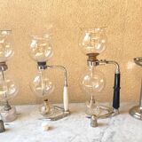 Hellem France vacuum coffee maker 8 cups vintage Pyrex glass 70s