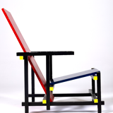 Armchair "Rouge Bleu" Bauhaus spirit, 1970s