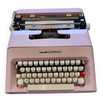 Machine à écrire Olivetti Rose 100% fonctionnelle