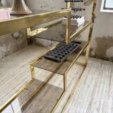 Brass shelf 1970 Belgo Chrom regency