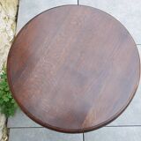Round side table in turned wood