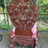 Small Anglo-Indian armchair in exotic wood