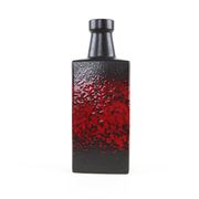 West Germany ceramic vase in black and red, glazed pottery from the 1970s