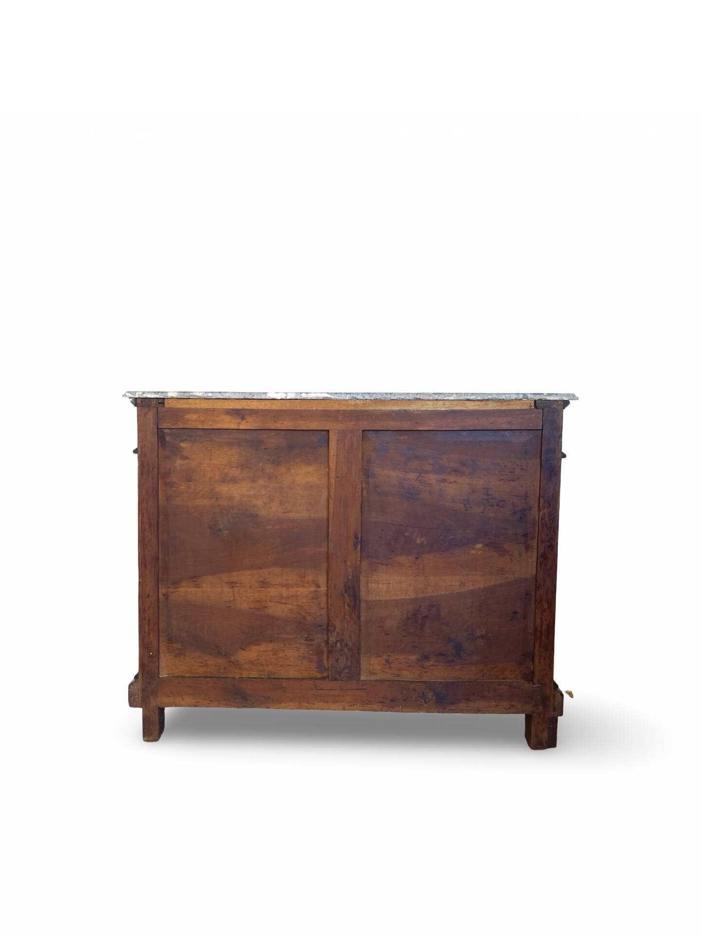Commode Umbertino en acajou et noyer, 19e siècle.