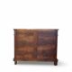Commode Umbertino en acajou et noyer, 19e siècle.