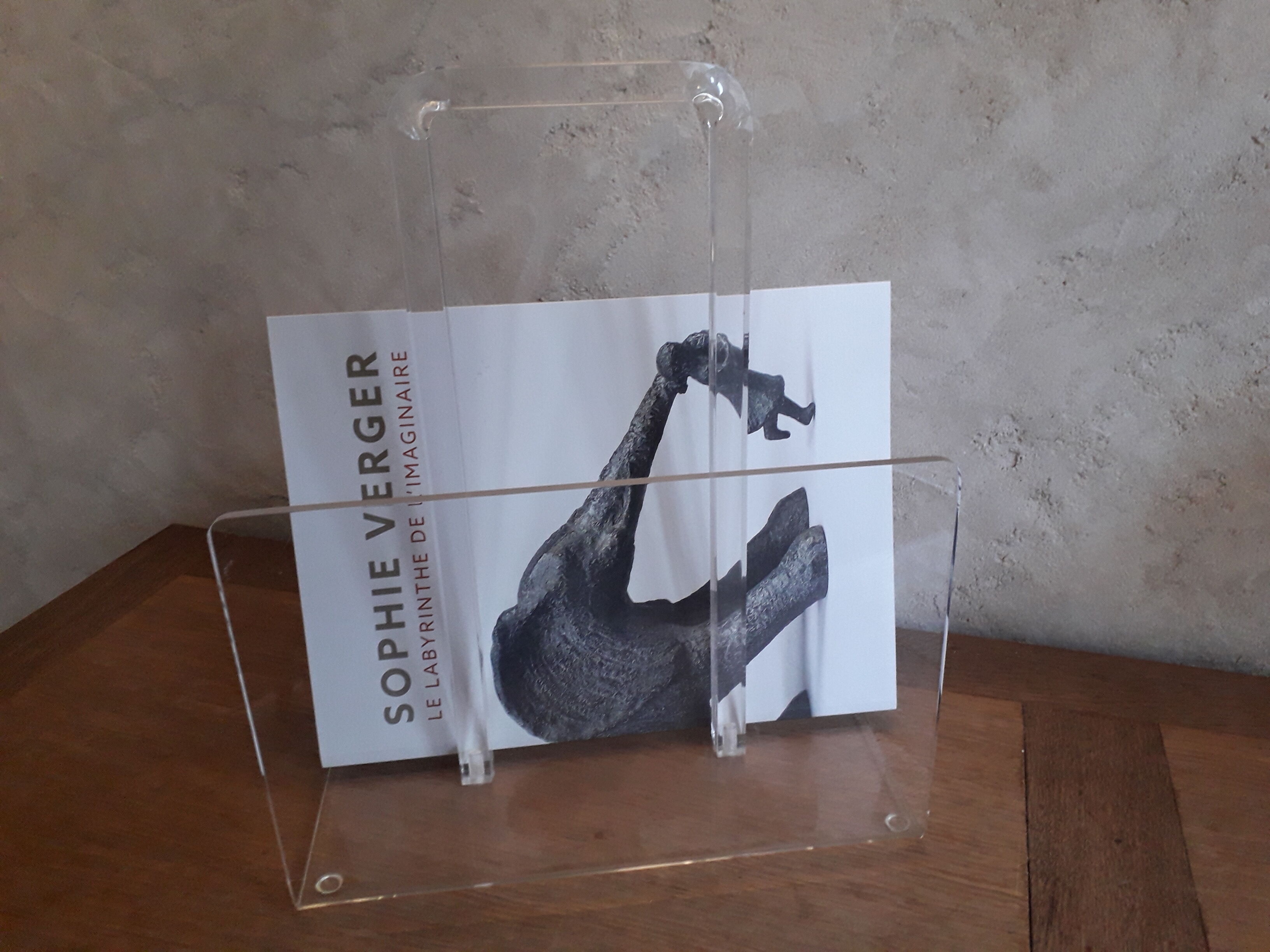 Vintage Plexiglas magazine holder