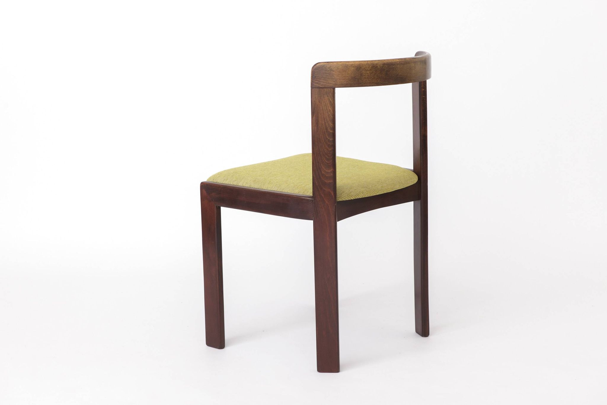 Set of 6 Vintage Lübke Dining Chairs, 1970s German Design, Stained Beech