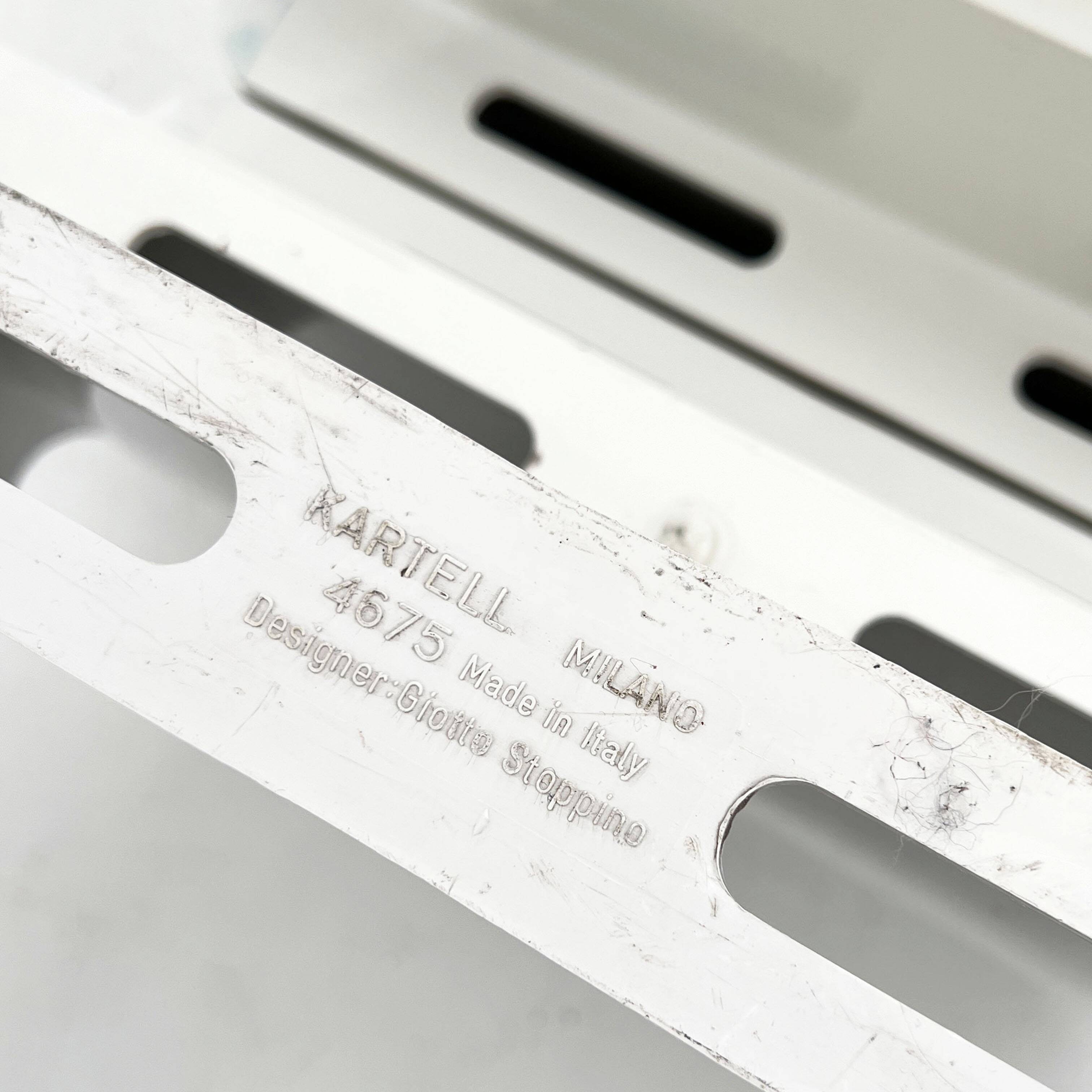 White magazine rack by Giotto Stoppino for Kartell, 1970