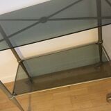 Smoked glass and gilding table