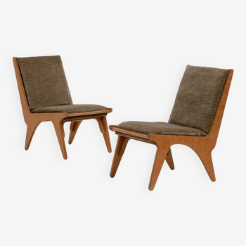 Pair of Dordrecht Chairs by Wim Van Gelderen for Spectrum, the Netherlands 1950s