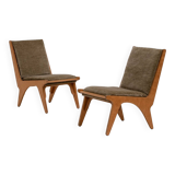 Pair of Dordrecht Chairs by Wim Van Gelderen for Spectrum, the Netherlands 1950s