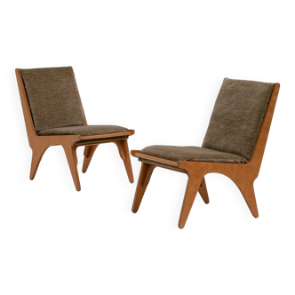 Pair of Dordrecht Chairs by Wim Van Gelderen for Spectrum, the Netherlands 1950s