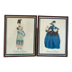 Lot 2 anciens tableaux mode Empire vintage