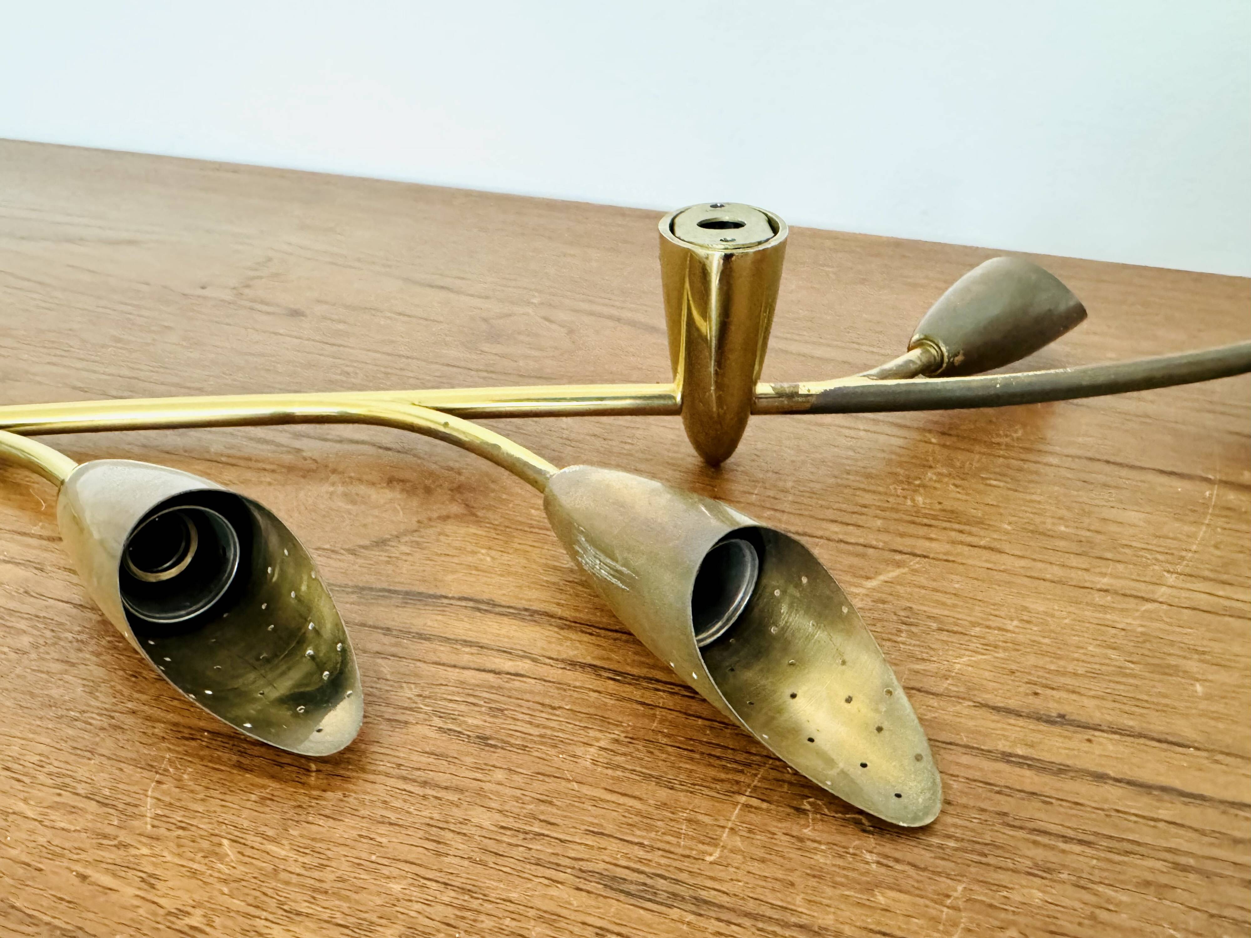 Floral Brass Wall Lamp by Rupert Nikoll
