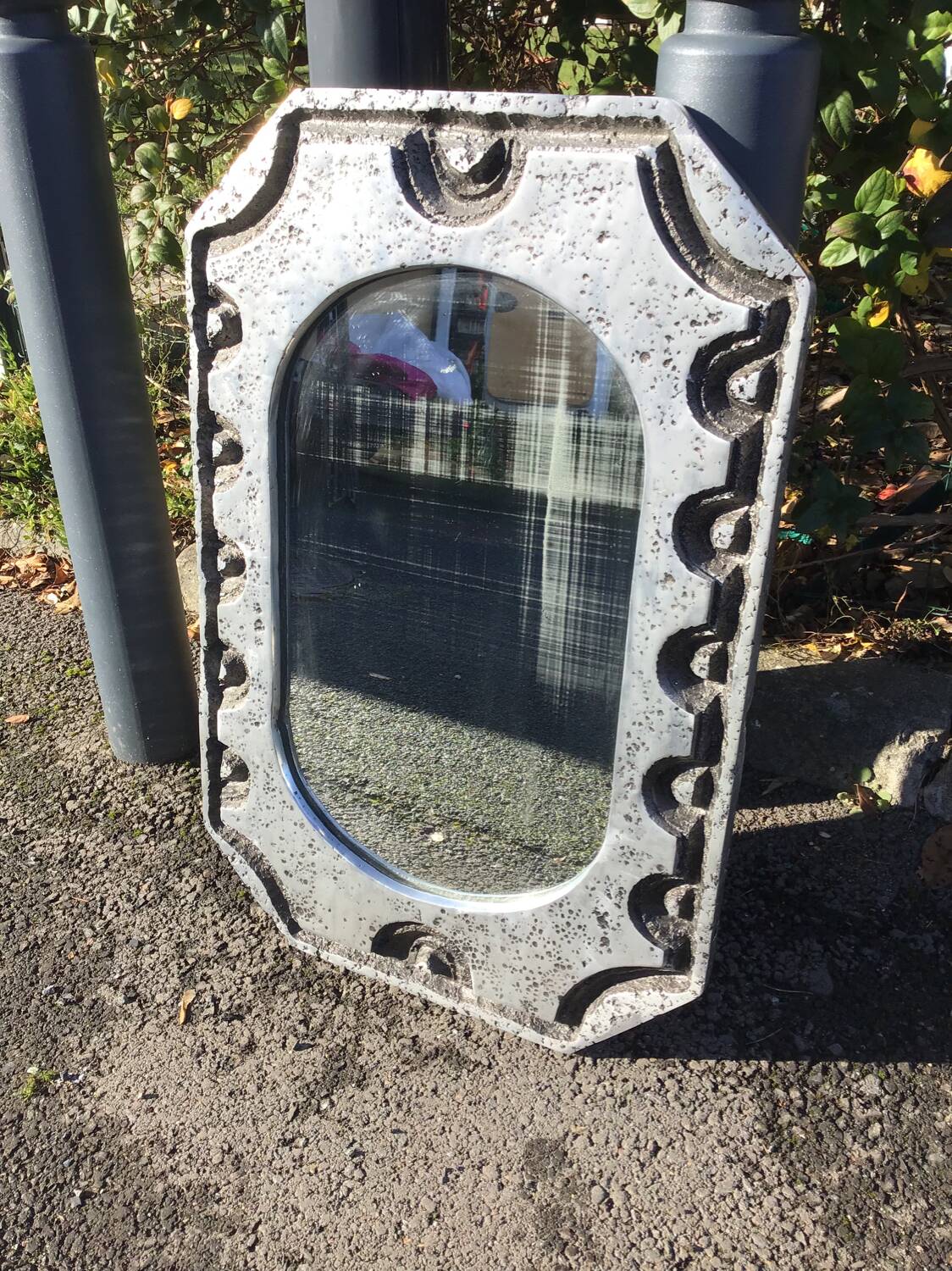 Miroir vintage en métal, 1970
