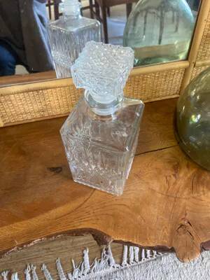 Cut glass whiskey decanter