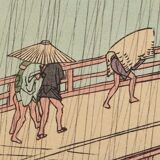 Sudden Shower Over Ohashi Bridge and Atake_Utagawa Hiroshige