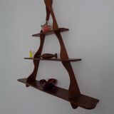 Mid-Century Triangular Teak Wall Shelf, Germany, 1960s