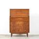 Bureau/armoire vintage en teck de style danois Jentique du milieu du sigle