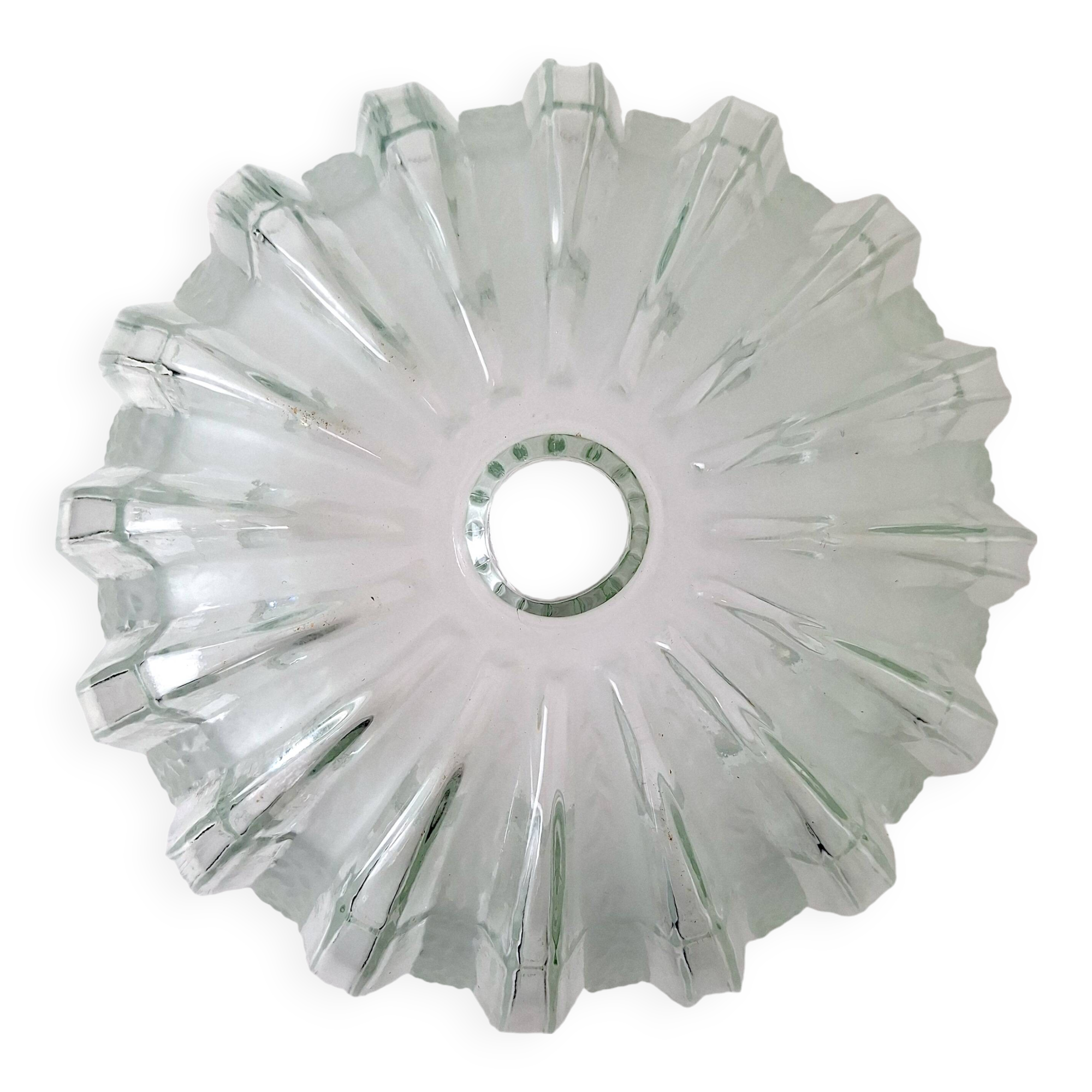 Plafonnier ou applique verre vintage 80s