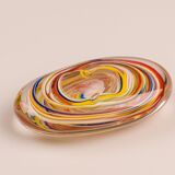 Sulphide murano paper press 1960 multicolored spiral