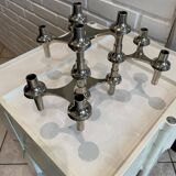 Lot de 5 bougeoirs modulables variante nagel bmf vintage 1970