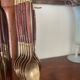 Cutlery in brass and rosewood 24pcs
