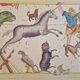 La Roche Laffitte (Born in 1943) - Watercolour drawing on silk - Unicorn