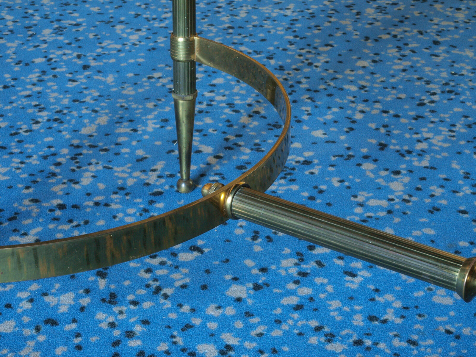 Table low neo classic bronze brass and Portoro marble