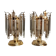 Pair of table lamps with rigid vertical crystals 1980