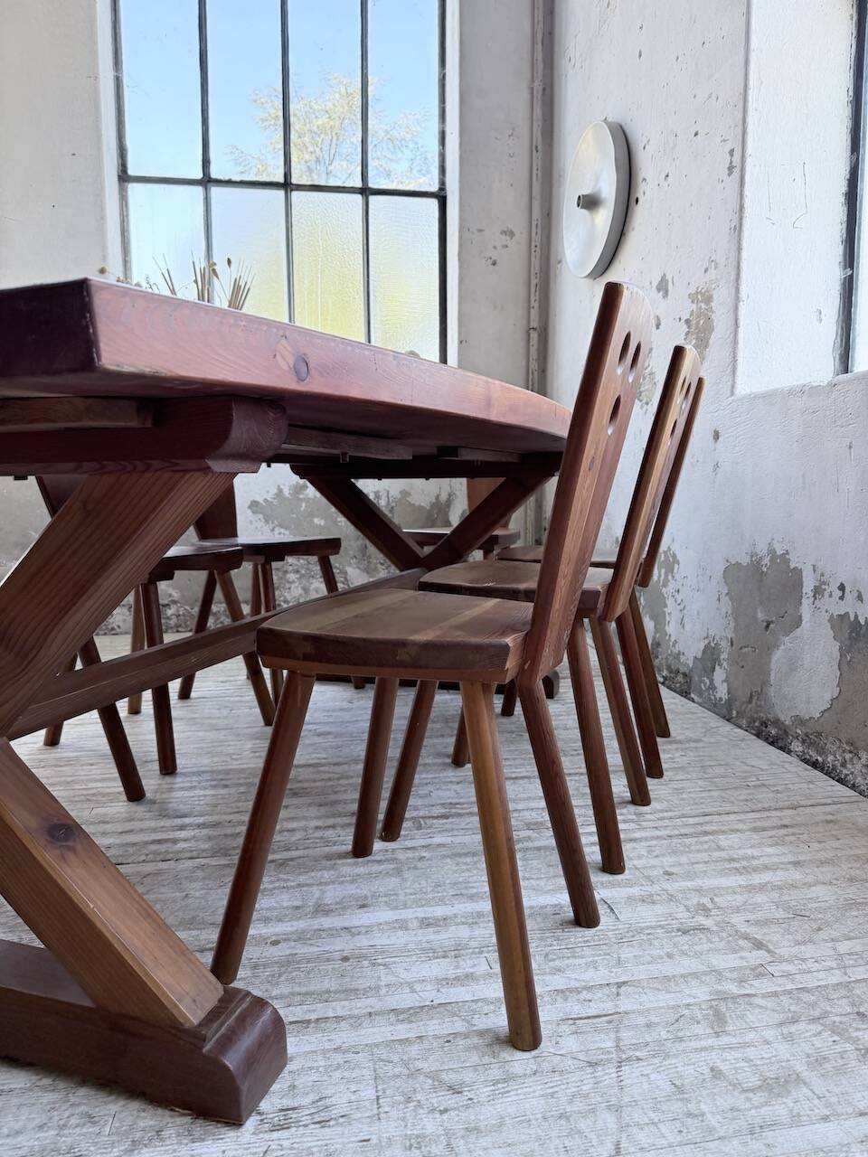 Mountain furniture set with table and 8 chairs Malmvall.