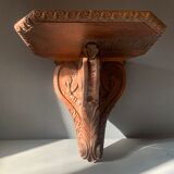 Wall console in carved wood, old harness, eighteenth century, France