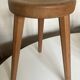 Wooden stool tripod hollow seat 1960
