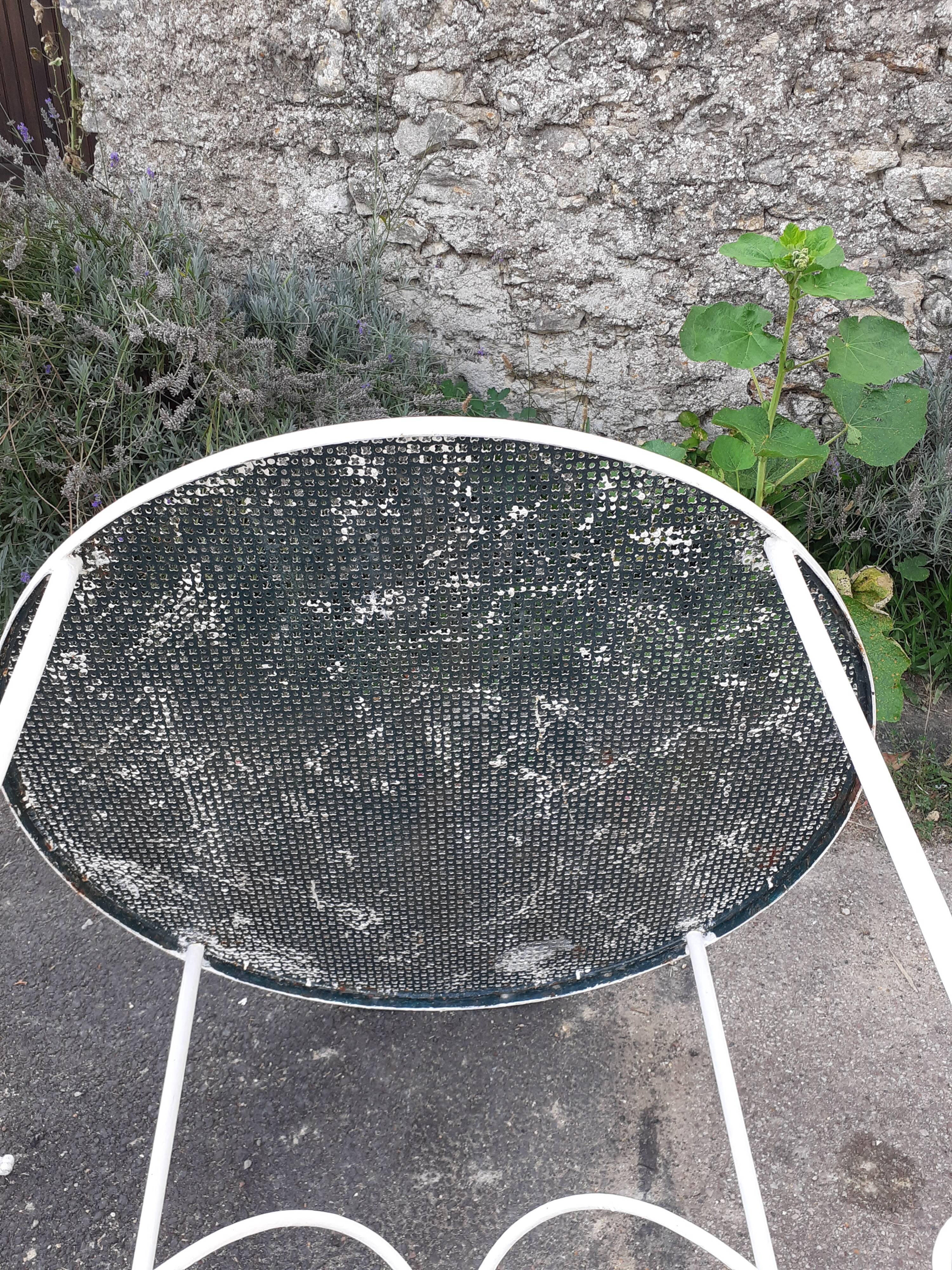 Old wrought iron garden furniture