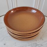 Lot de 5 assiettes creuses en grès