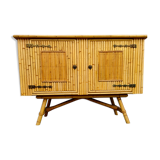 Vintage bamboo 50s enfilade French work