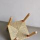 Vintage ladder back woven seat chair | 1960s