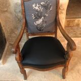 Mountain style restaurant style armchair