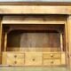 Empire secretary desk in walnut with black marble top